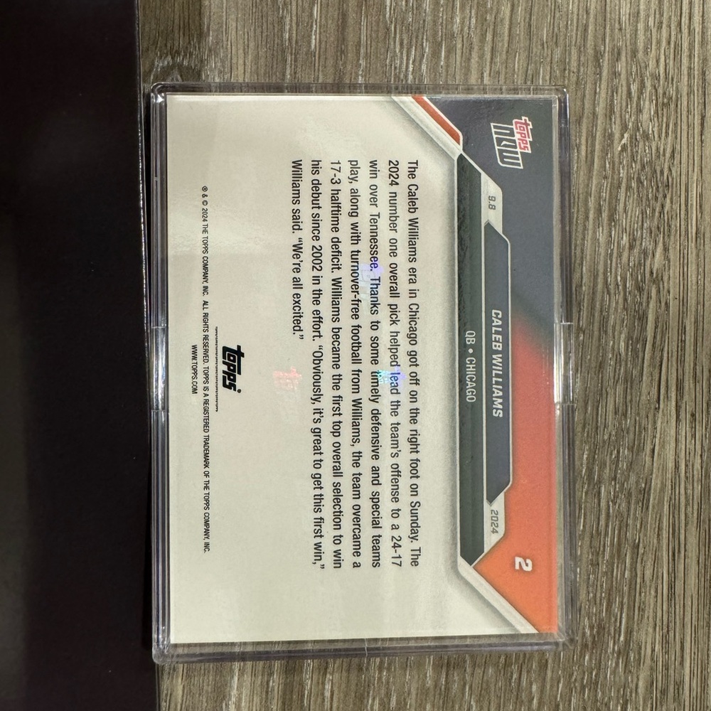 Caleb Williams Debut Rookie Card - Picture 2 of 3